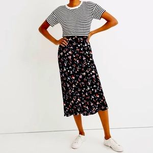 Madewell Midi Skirt in Floral print